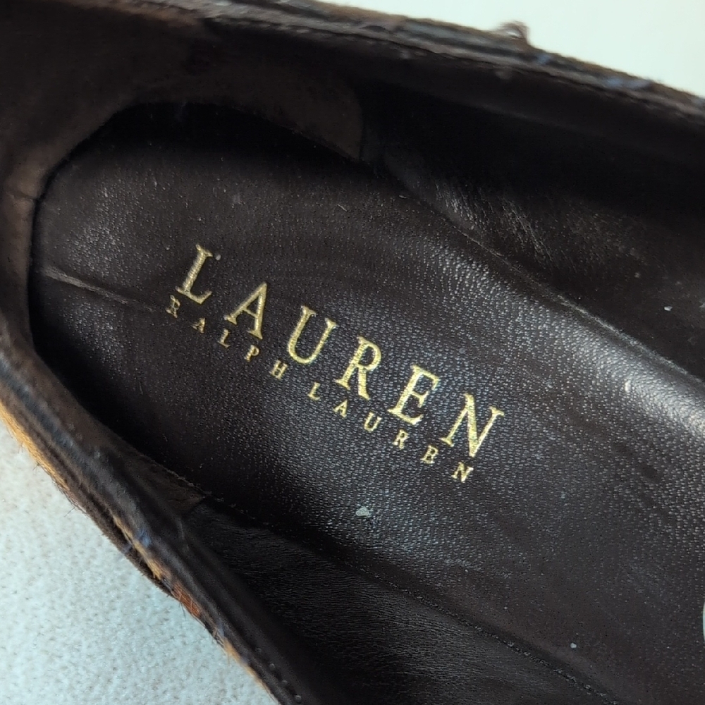 Lauren Ralph Lauren Calf Hair Leopard Print Flats - Picture 3 of 10